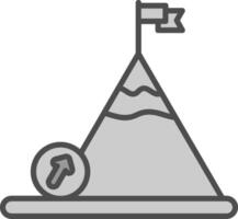 Boulder Line Filled Greyscale Icon Design vector