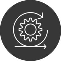 Scrum Line Inverted Icon Design vector