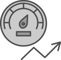 Performance Line Filled Greyscale Icon Design vector