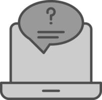 Advice Line Filled Greyscale Icon Design vector