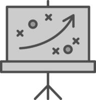 Training Line Filled Greyscale Icon Design vector