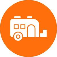 Caravan Multi Color Circle Icon vector