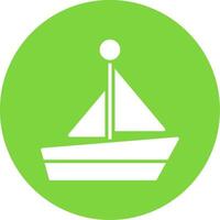 Boat Multi Color Circle Icon vector