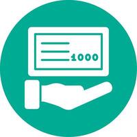 Cheque Multi Color Circle Icon vector