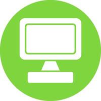 Monitor Screen Multi Color Circle Icon vector