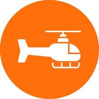 helicóptero multi color circulo icono vector