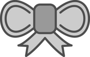 Bow Line Filled Greyscale Icon Design vector