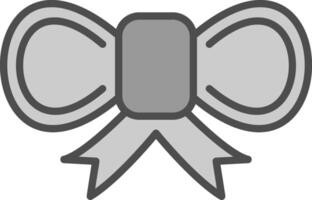 Bow Line Filled Greyscale Icon Design vector