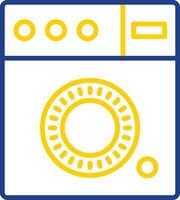 Washing Machine Line Two Colour Icon Design vector