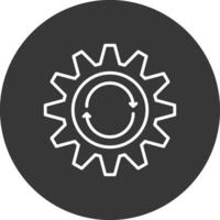 Repeat Line Inverted Icon Design vector