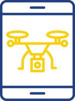 Drone Line Two Colour Icon Design vector