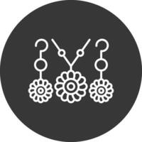 Jewelry Line Inverted Icon Design vector