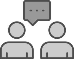 Mentoring Line Filled Greyscale Icon Design vector