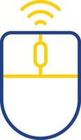 Wireless Mouse Line Two Colour Icon Design vector