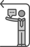 Mentoring Line Filled Greyscale Icon Design vector