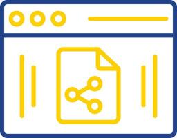 File Sharing Line Two Colour Icon Design vector