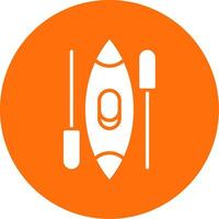 Canoe Multi Color Circle Icon vector