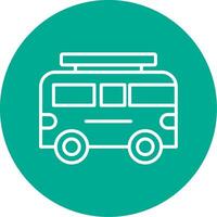 Camper Multi Color Circle Icon vector