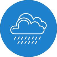 Rain Multi Color Circle Icon vector