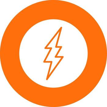 Lightning Multi Color Circle Icon vector
