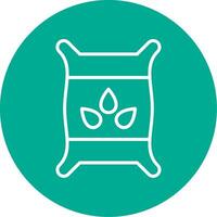 Seed Bag Multi Color Circle Icon vector