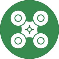 Drone Multi Color Circle Icon vector