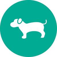 Dog Multi Color Circle Icon vector