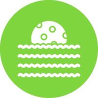 Waves Multi Color Circle Icon vector