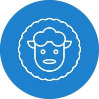 Sheep Multi Color Circle Icon vector