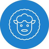 Sheep Multi Color Circle Icon vector