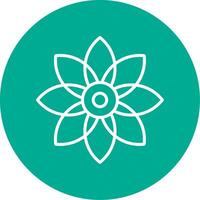 Flower Multi Color Circle Icon vector