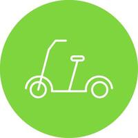 patada scooter multi color circulo icono vector