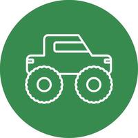 Monster Truck Multi Color Circle Icon vector