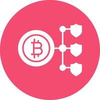 Bitcoin Blockchain Multi Color Circle Icon vector