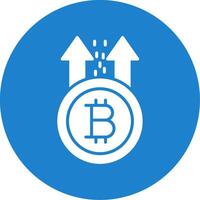 Bitcoin Rise Multi Color Circle Icon vector