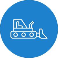 Bulldozer Multi Color Circle Icon vector