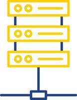 Server Line Two Colour Icon Design vector