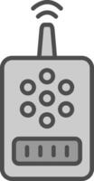 Device Line Filled Greyscale Icon Design vector