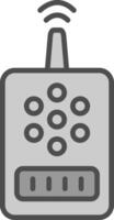 Device Line Filled Greyscale Icon Design vector