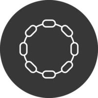 Chain Line Inverted Icon Design vector