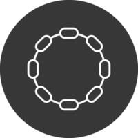 Chain Line Inverted Icon Design vector