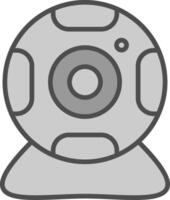 Web Cam Line Filled Greyscale Icon Design vector