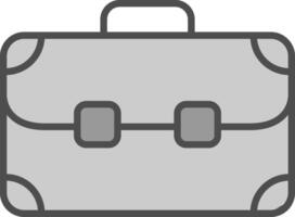 Bag Line Filled Greyscale Icon Design vector