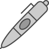 Pen Line Filled Greyscale Icon Design vector