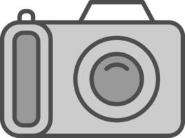 Camera Line Filled Greyscale Icon Design vector