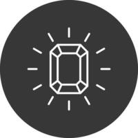 Gem Line Inverted Icon Design vector