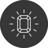 Gem Line Inverted Icon Design vector