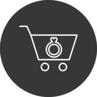 compra línea invertido icono diseño vector