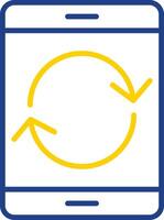 Restart Line Two Colour Icon Design vector