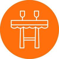 Table Multi Color Circle Icon vector